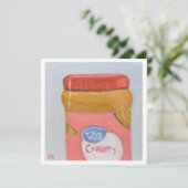 romige pindakaas kaart (Staand voorkant)