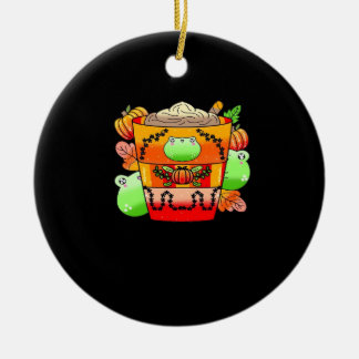 Romige pompoen specerij late seizoen keramisch ornament