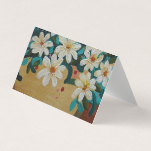 Romige witte bloemen kaart