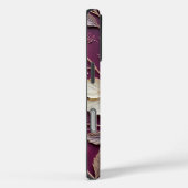 Romige witte bloemen op donkere textuur Case-Mate iPhone case (Achterkant / Rechts)
