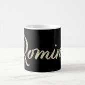 Romina white gold Handwriting Tasse Kaffeetasse Koffiemok (Center)