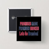 romises Mbeloftes Broken Vierkante Button 5,1 Cm (Voorkant /achterkant)