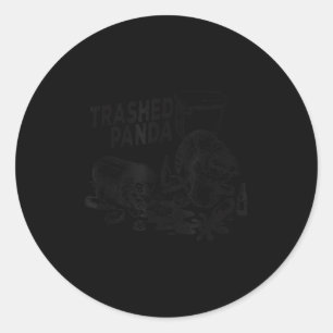 Rommel Panda Grappige Dronken Wasbeer Ronde Sticker