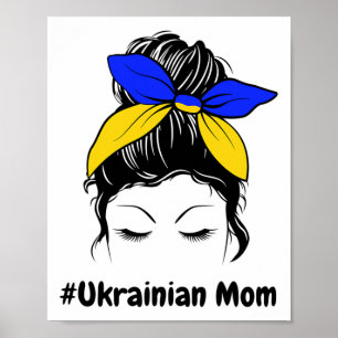 Rommelige Knot Oekraine Oekraïense Moeder #Oekraïe Poster
