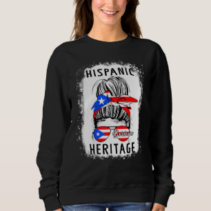 Rommelige knot Puerto Ricaanse vlag Hispanic Herit Trui