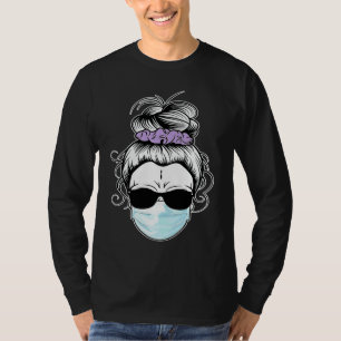 Rommelige Knot Schedel Vrouwelijke Verpleegster Ma T-shirt