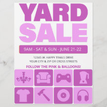 Rommelmarkt Flyer Sjabloon (ROZE)