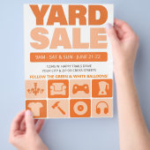Rommelmarkt Flyer Sjabloon (Woestijn Oranje) (Hand)