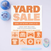 Rommelmarkt Flyer Sjabloon (Woestijn Oranje) (Enkel)