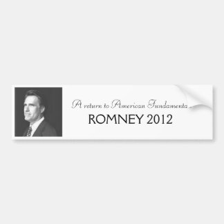 Romney 2012 bumpersticker