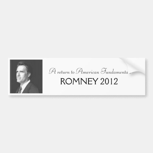 Romney 2012 bumpersticker (Voorkant)