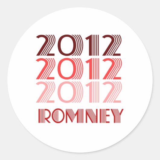 ROMNEY 2012  RONDE STICKER (Voorkant)