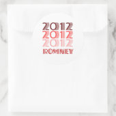 ROMNEY 2012  RONDE STICKER (Tas)