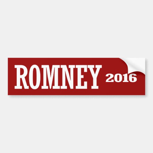 ROMNEY 2016 BUMPERSTICKER (Voorkant)