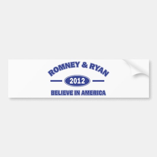 Romney and Ryan 2012 Bumpersticker (Voorkant)