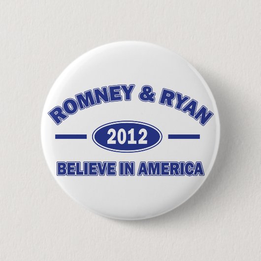 Romney and Ryan 2012 Ronde Button 5,7 Cm (Voorkant)