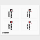 Romney, denk ik rechthoekige sticker (Vel)