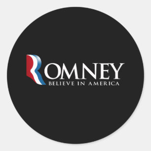 Romney - Geloof in Amerika - Ronde Sticker