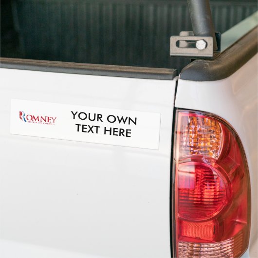 Romney - Geloof in Amerika (rood) Bumpersticker (Op Truck)