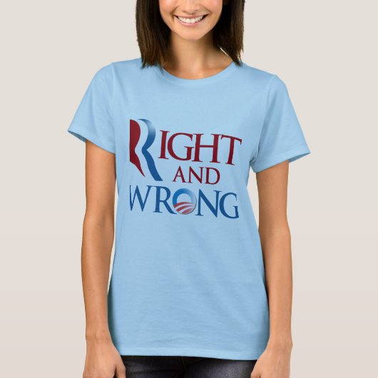 ROMNEY HEEFT RECHT EN OBAMA IS WRONG.png T-shirt (Voorkant)