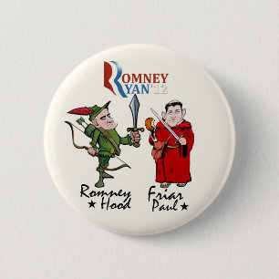 Romney Hood & Friar Paul (Ryan) Ronde Button 5,7 Cm