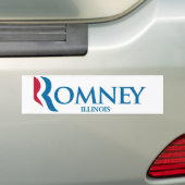 Romney Illinois Bumpersticker (Op auto)
