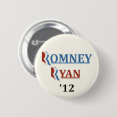 Romney Ryan '12 Ronde Button 5,7 Cm (Voorkant /achterkant)