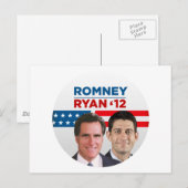 Romney Ryan 2012 Briefkaart (Voorkant / Achterkant)