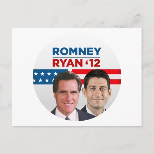 Romney Ryan 2012 Briefkaart (Voorkant)