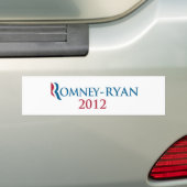Romney/Ryan 2012 bumpersticker (Op auto)