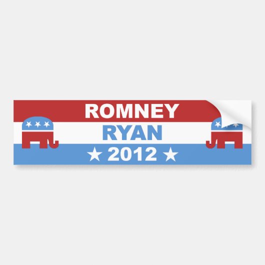 Romney Ryan 2012 Bumpersticker (Voorkant)