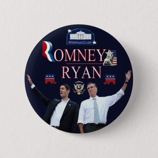 Romney-Ryan 2012 Campaign Button (Voorkant)