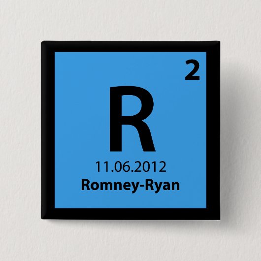 Romney Ryan 2012 Elemental Campaign Button (Voorkant)