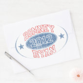 Romney Ryan 2012 Ovale Sticker (Envelop)