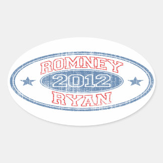 Romney Ryan 2012 Ovale Sticker