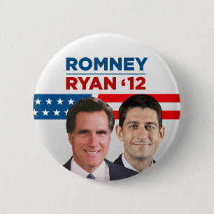 Romney Ryan 2012 Ronde Button 5,7 Cm