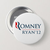 Romney Ryan 2012 Ronde Button 7,6 Cm (Voorkant /achterkant)