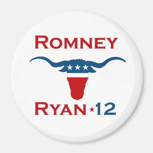 ROMNEY RYAN 2012 STEER.png Magneet (Voorkant)