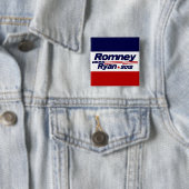Romney Ryan 2012 Vierkante Button 5,1 Cm (In situ)