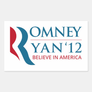 Romney / Ryan 2012 voor het Amerikaanse President  Rechthoekige Sticker