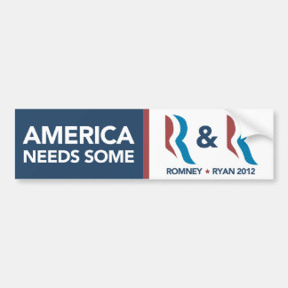 Romney Ryan America heeft wat R en R nodig Bumpersticker