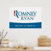 Romney Ryan Believe in America Poster (Keuken)