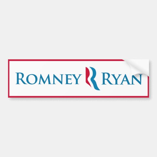 Romney Ryan Bumpersticker (Wit) (Voorkant)