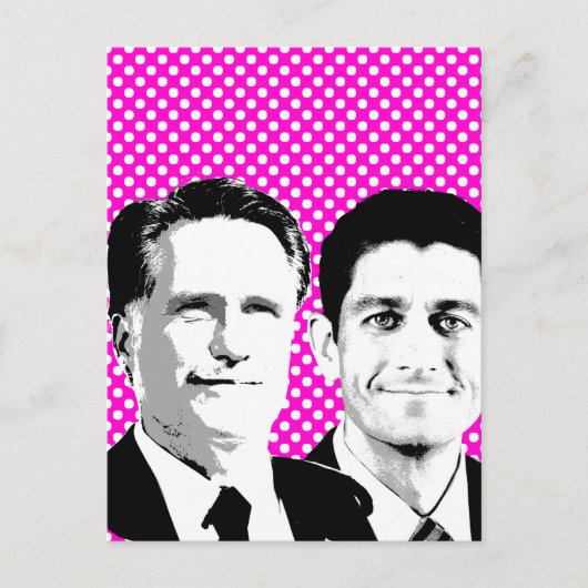 ROMNEY RYAN BUST.png Briefkaart (Voorkant)