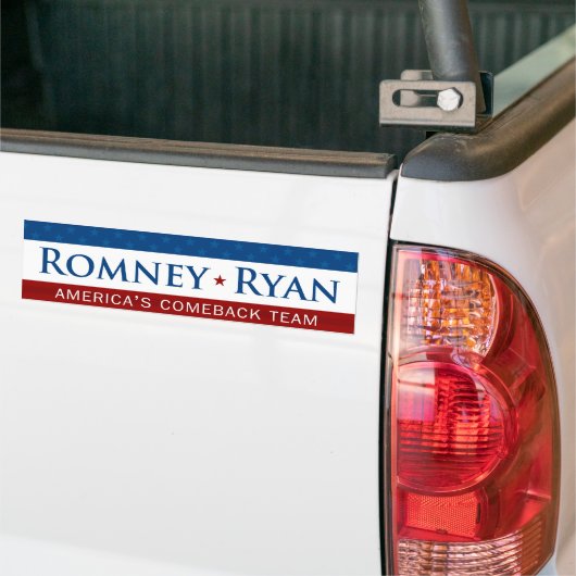 Romney & Ryan Comeback Team Bumpersticker (Op Truck)