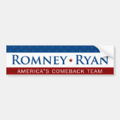 Romney & Ryan Comeback Team Bumpersticker (Voorkant)