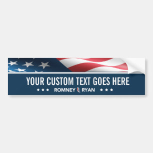 Romney Ryan Flag Bumpersticker