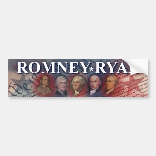 Romney - Ryan - Forefathers Bumpersticker (Voorkant)