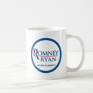 Romney Ryan gelooft in de Amerikaanse ronde blauwe Koffiemok