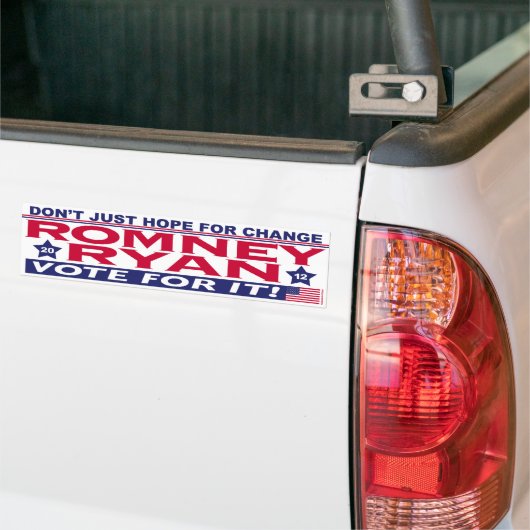 Romney Ryan Hope Change Bumpersticker (Op Truck)